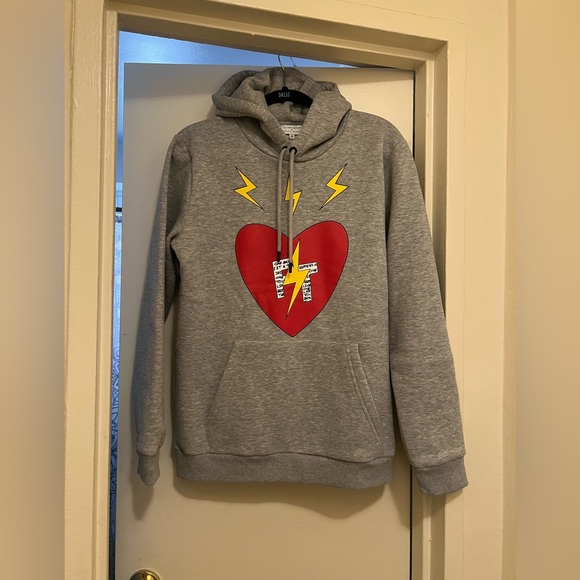 Fabrice Tardieu Good Vibes Star FT Hoodie Grey - Picture 1 of 7